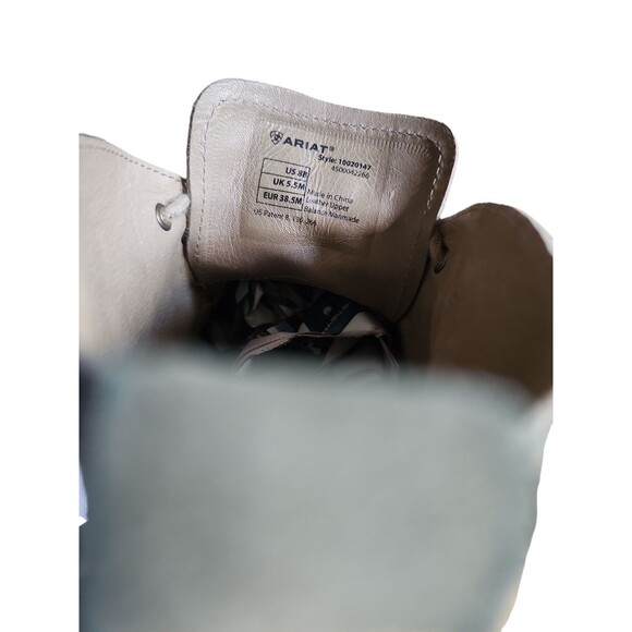 Ariat Henley Suede Ankle Boot Womens Size 8 Sand Beige Lace-Up Chukka Western - Picture 7 of 9